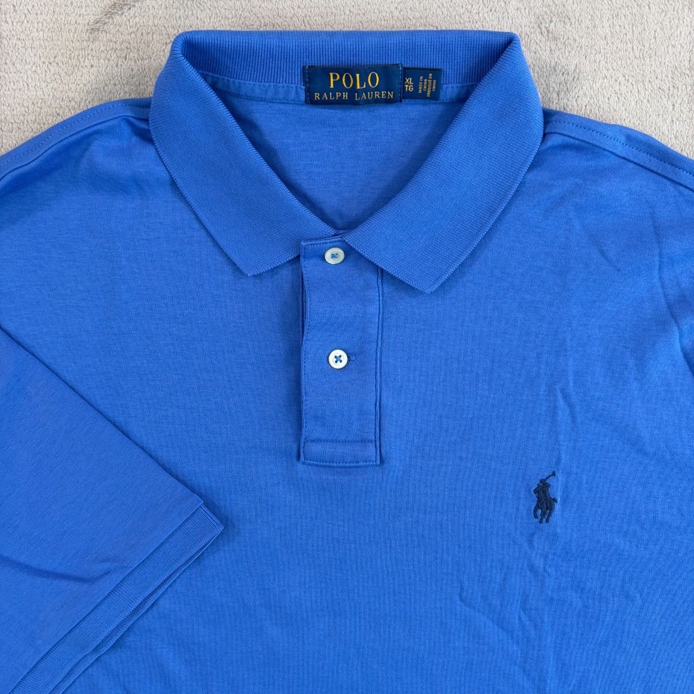 Polo Ralph Lauren Polo Shirt in Blue Men XL Preppy Pony Short Sleeve Golf Office